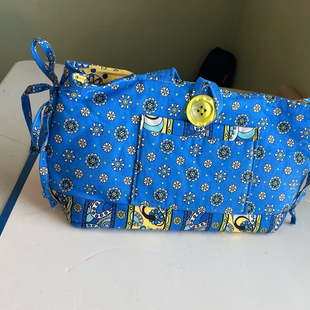 Hand made small Carry Bag. Blue